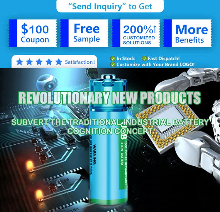 🔋 بطارية ليثيوم أيون قابلة للشحن 1.5V AA – مصغّرة، USB