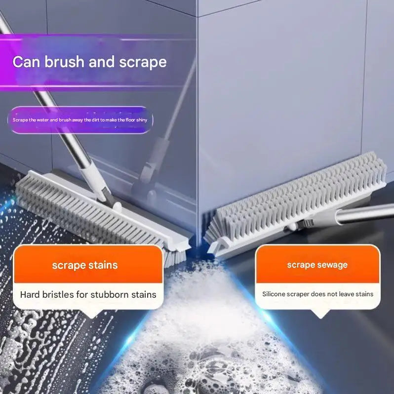 🧹 فرشاة تنظيف على الوجهين بشكل V بمقبض طويل قابل للتعديل