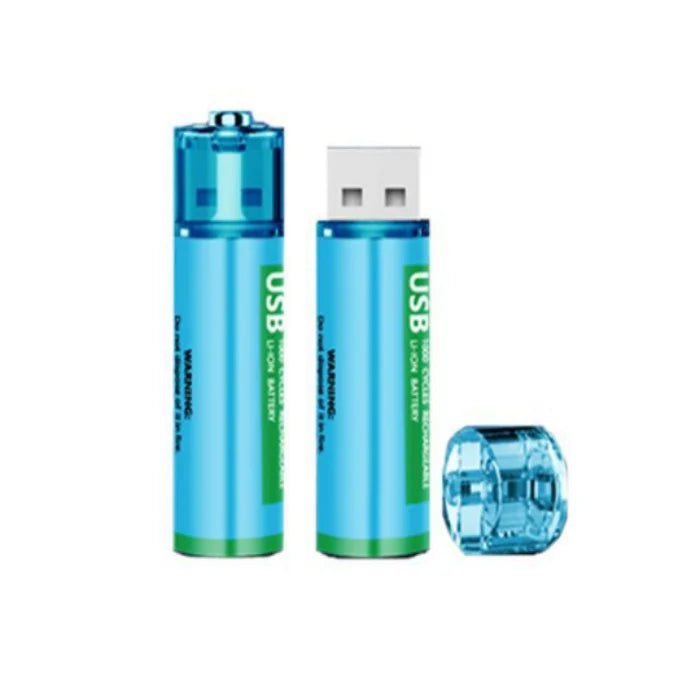 🔋 بطارية ليثيوم أيون قابلة للشحن 1.5V AA – مصغّرة، USB