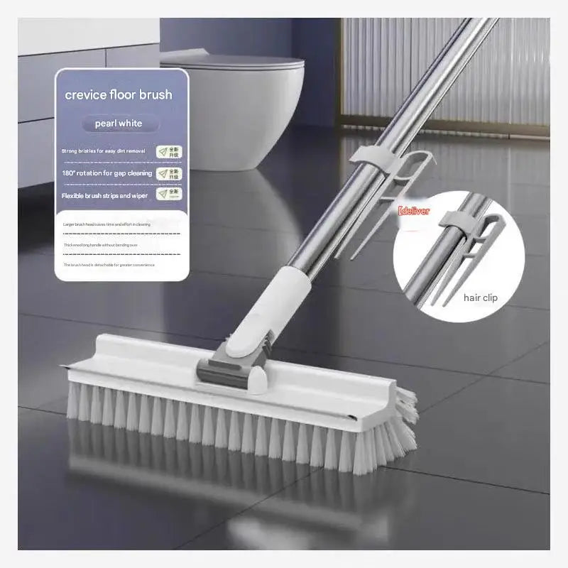 🧹 فرشاة تنظيف على الوجهين بشكل V بمقبض طويل قابل للتعديل