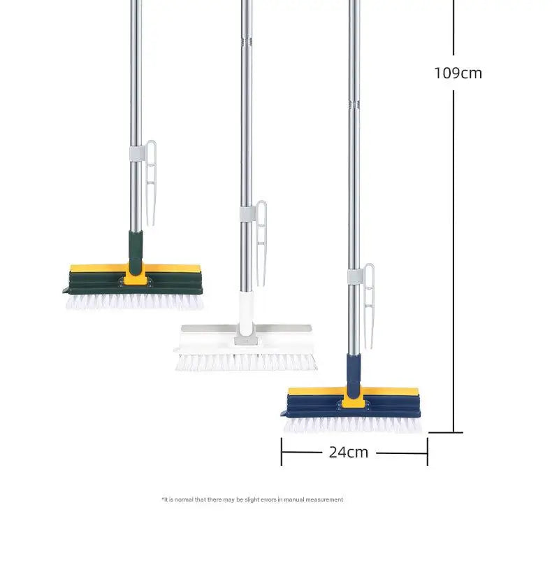 🧹 فرشاة تنظيف على الوجهين بشكل V بمقبض طويل قابل للتعديل