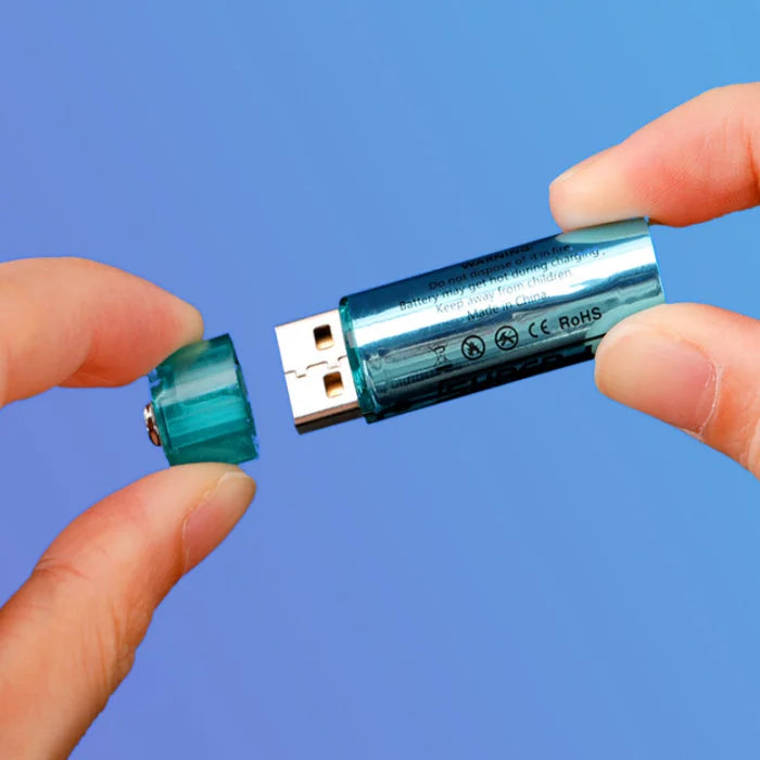 🔋 بطارية ليثيوم أيون قابلة للشحن 1.5V AA – مصغّرة، USB